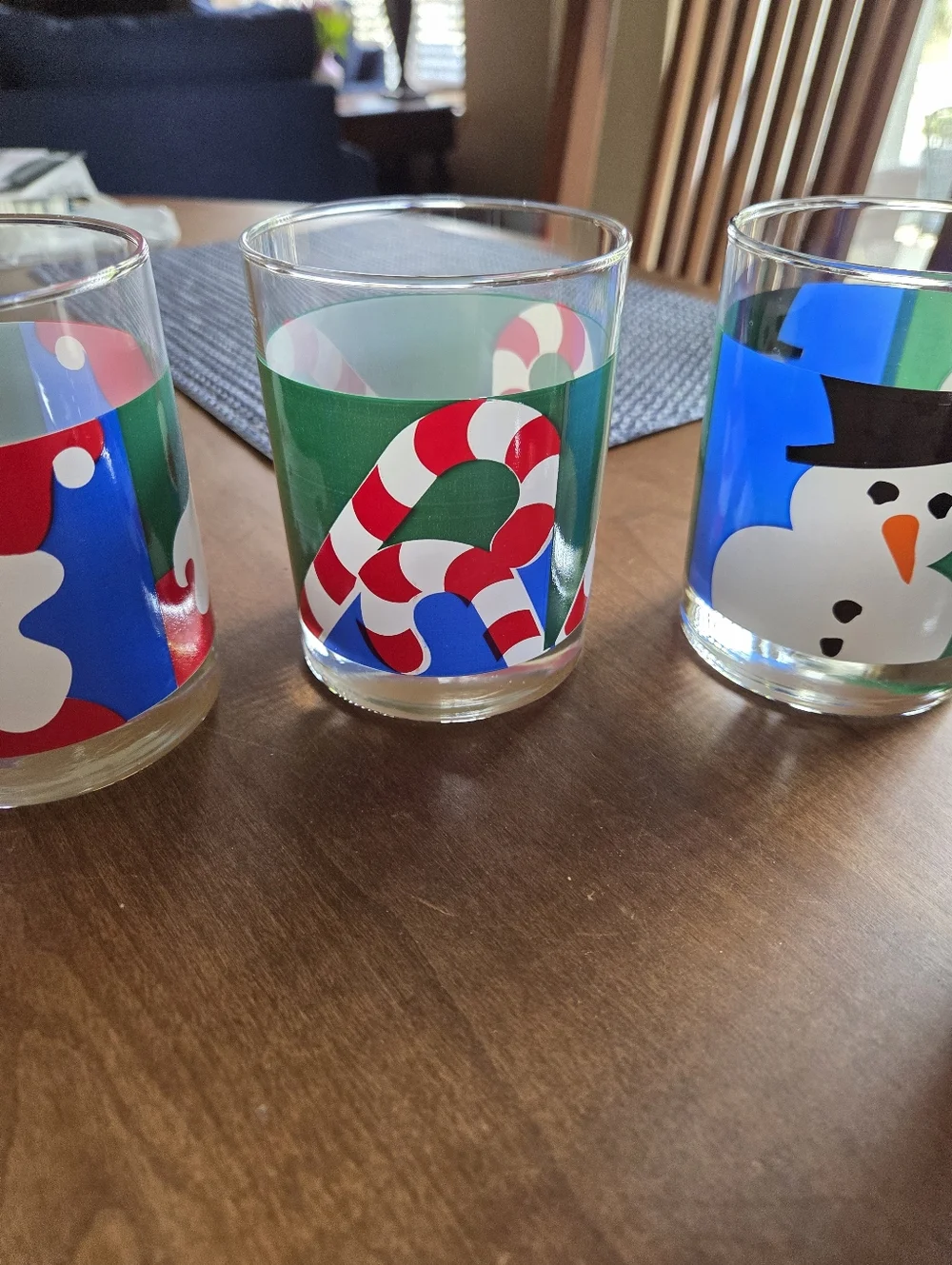 Set Of Four Holiday Lowball 12oz Glasses